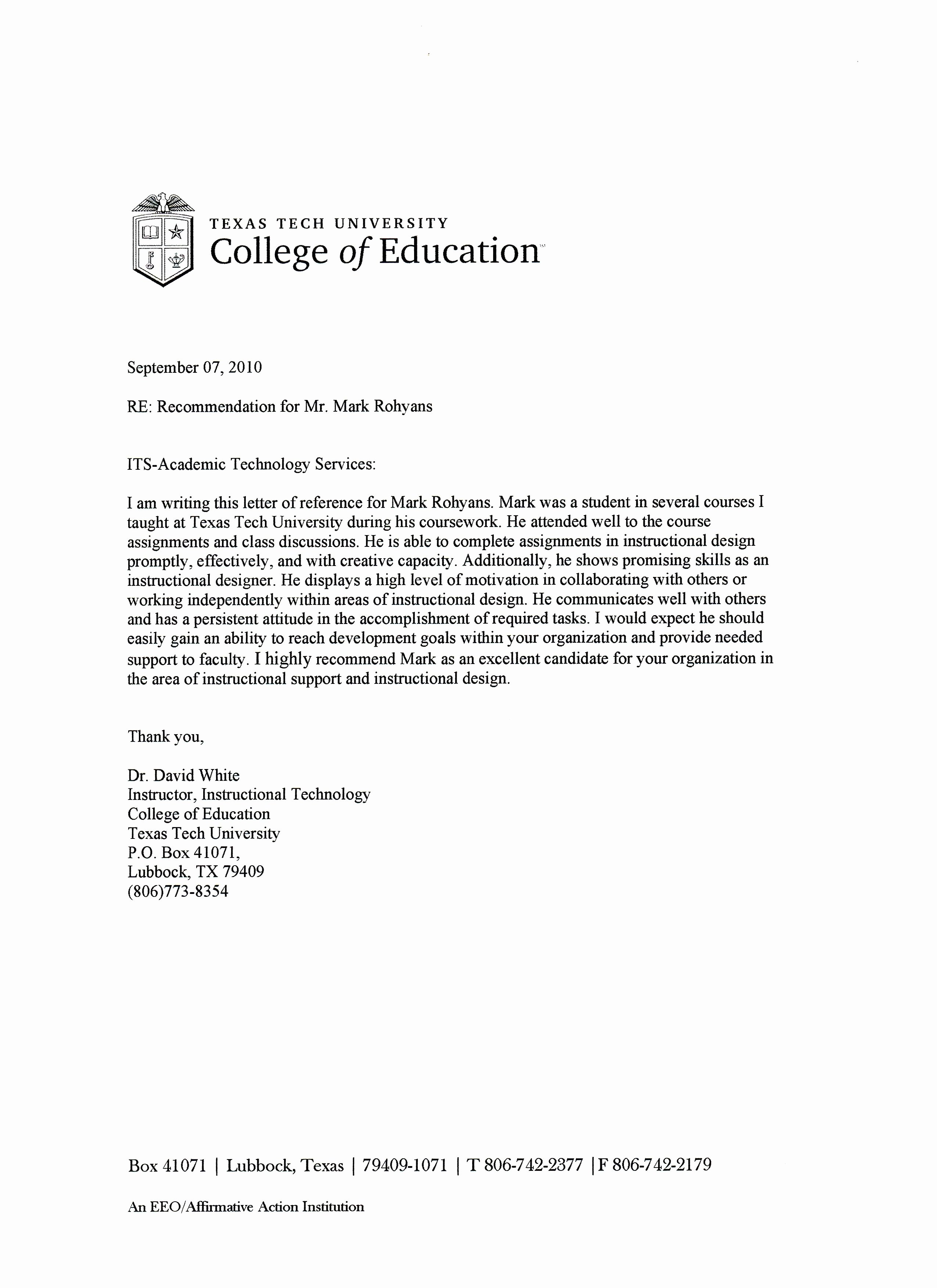 Ucsd Letter Of Recommendation Luxury Letters Of Re Mendations Mark Rohyans