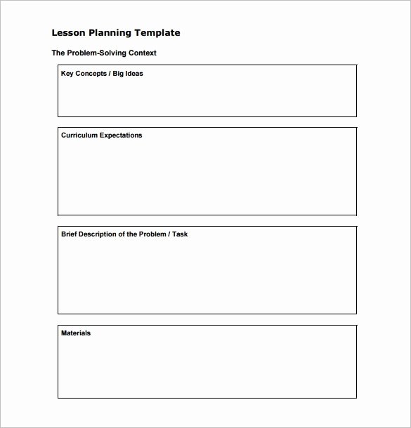 Unit Plan Template Word Elegant Basic Lesson Plan Sample
