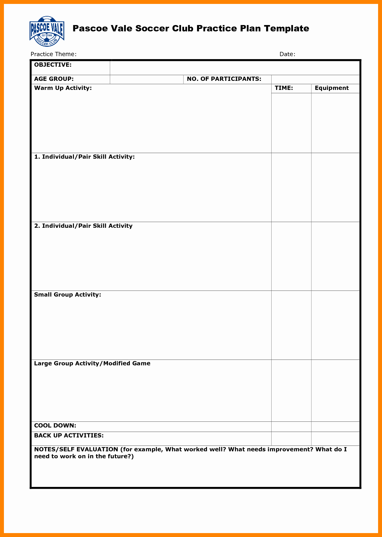 Us soccer Practice Plan Template Beautiful 30 Of soccer Practice Plan Template