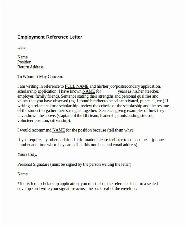 Usc Letter Of Recommendation Requirements Luxury 36 Reference Letter Examples &amp; Samples Pdf Doc