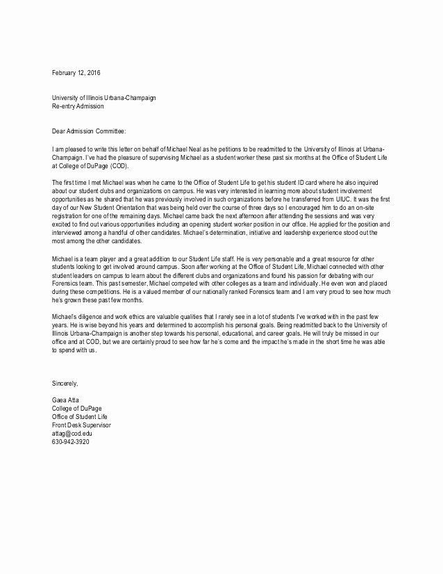 Uw Letter Of Recommendation Elegant Fice Of Student Life Reference Letter