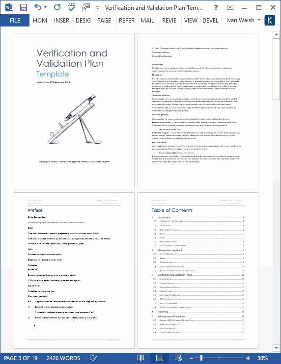 Validation Master Plan Template Lovely Verification and Validation Plan – Download Ms Word Template