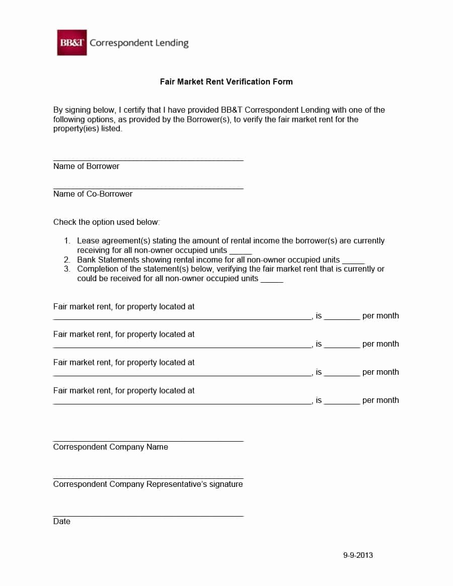 Verification Of Funds Letter Template Luxury 29 Rental Verification forms for Landlord or Tenant