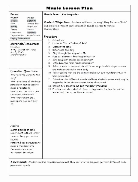 Vocal Lesson Plan Template Beautiful Create Your Own Lesson Plan Template – 9 Lesson Plan