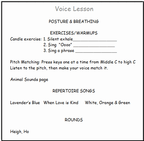Vocal Lesson Plan Template Best Of Free Sheet Music for Teachers Of Piano Voice and Guitar