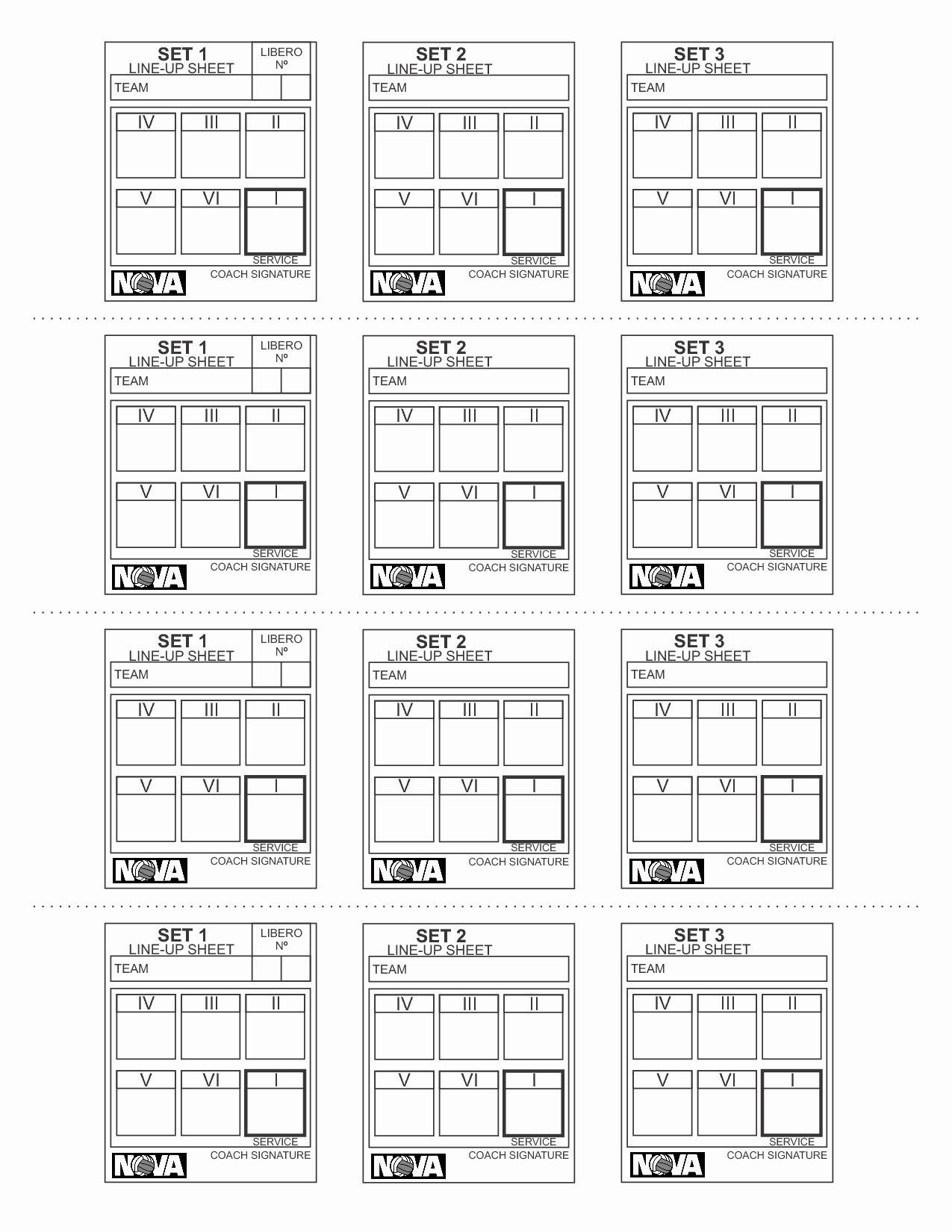 Volleyball Practice Plan Template New Rotation Cards Volleyball Coaching