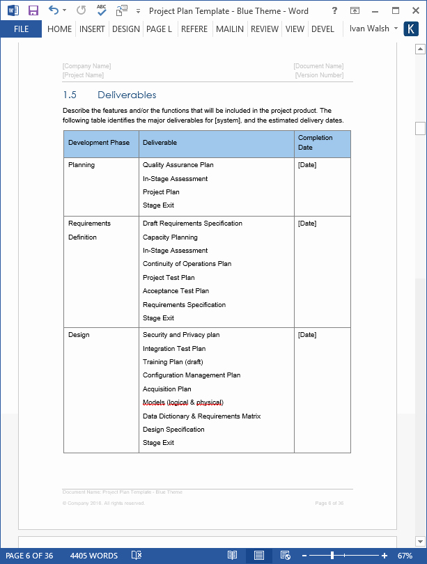 Website Project Plan Template Awesome Project Plan Template – Download Ms Word &amp; Excel forms