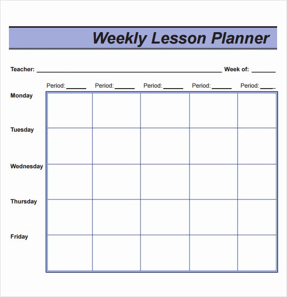 Weekly Lesson Plan Template Lovely 10 Sample Lesson Plans