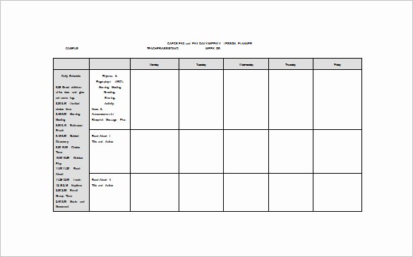 Weekly Lesson Plan Template Pdf Luxury Sample Weekly Lesson Plan Template Weekly Lesson Plan