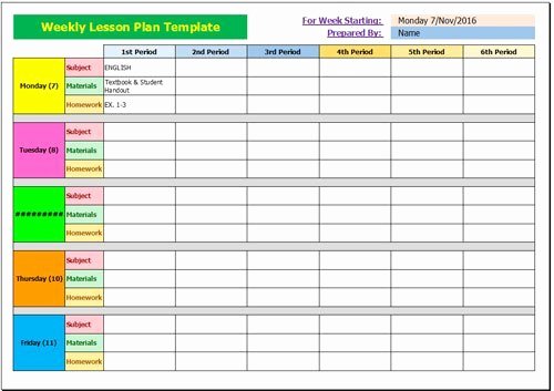 Weekly Lesson Plan Template Unique 20 Lesson Plan Templates Free Download [word Excel Pdf]