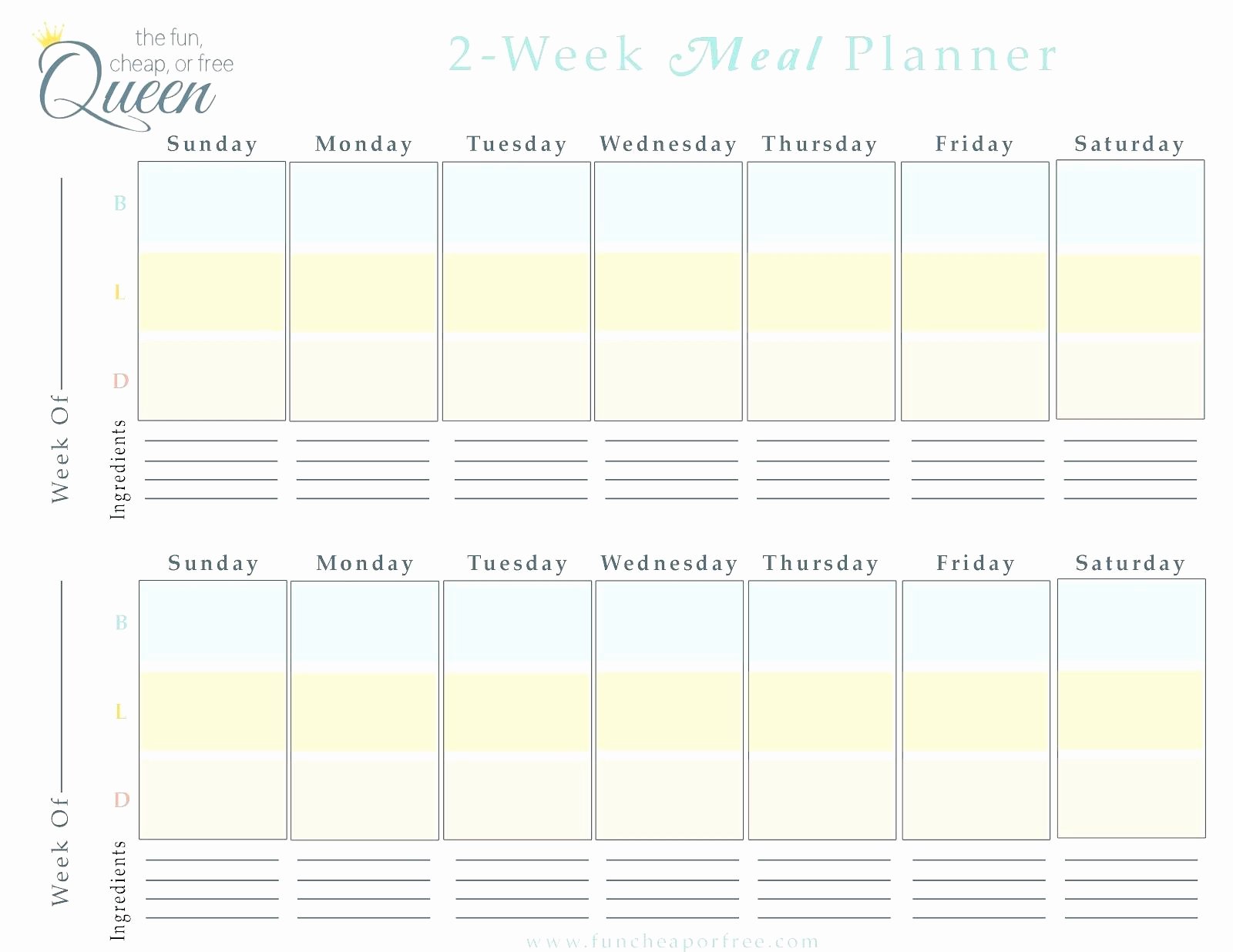 printable weekly meal planner