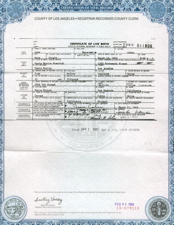 What Does A California Birth Certificate Look Like Awesome Documents