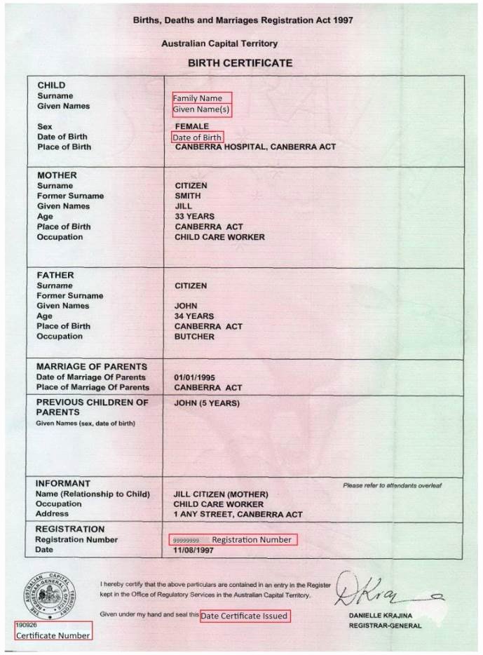 What Is Date Of Issue On Birth Certificate