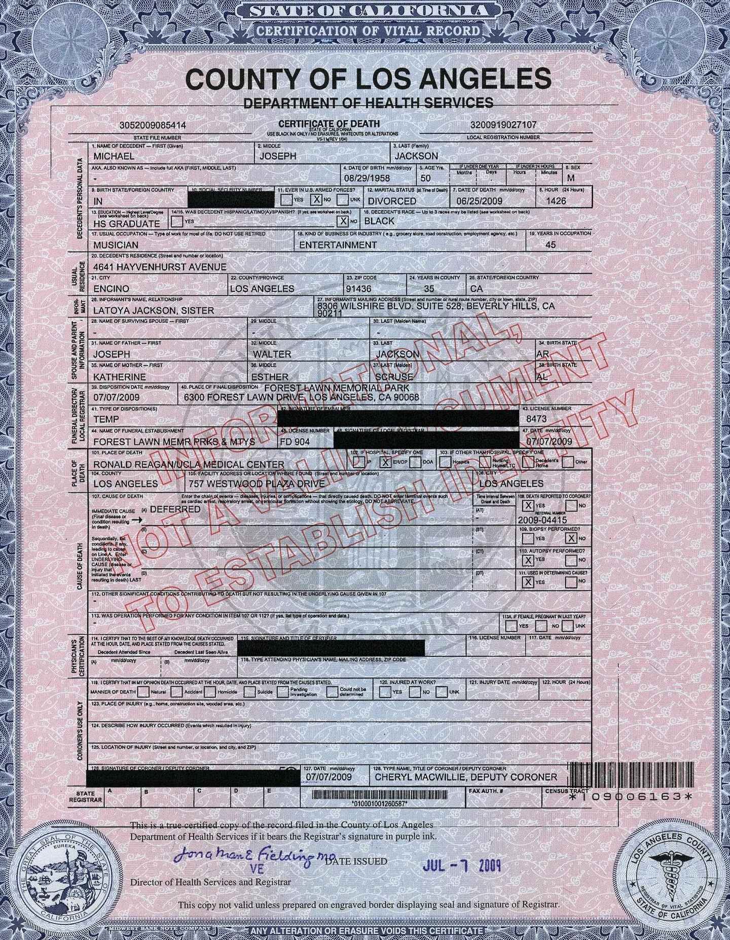 What Does A California Birth Certificate Look Like Inspirational File Michael Jackson Certificate Wikimedia Mons