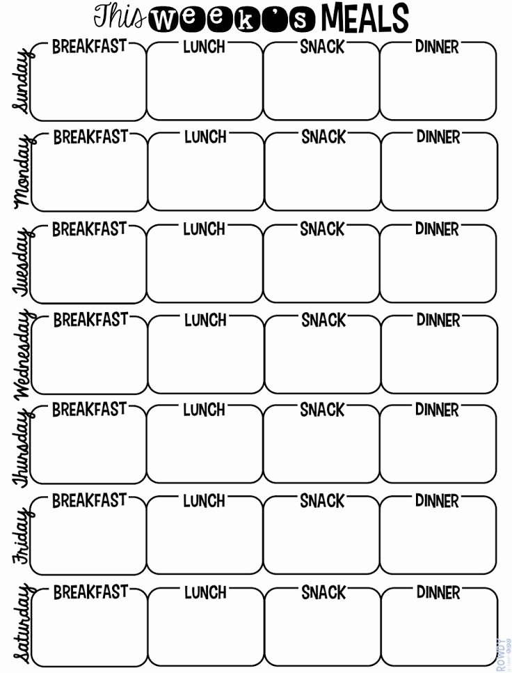 Whole30 Meal Plan Template Inspirational Weekly Meal Planning Sheet Work It Pinterest