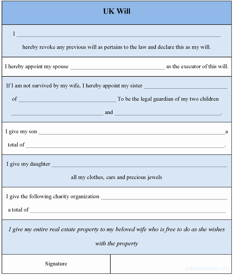 Will Template Free Download Beautiful Uk Will form Sample forms