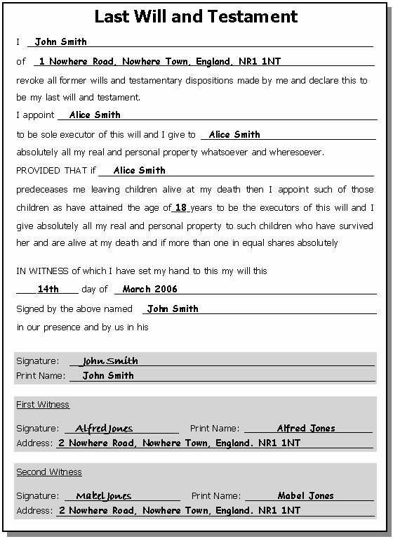 Will Template Free Download Unique Printable Sample Last Will and Testament Template form