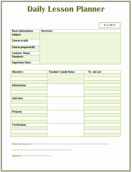 Word Lesson Plan Template Fresh Daily Lesson Plan Template Microsoft Word Templates