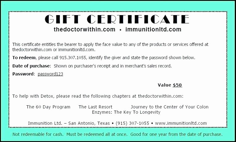 Wording for Gift Certificate Awesome Ideas for This Certificate Entitles the Bearer Template