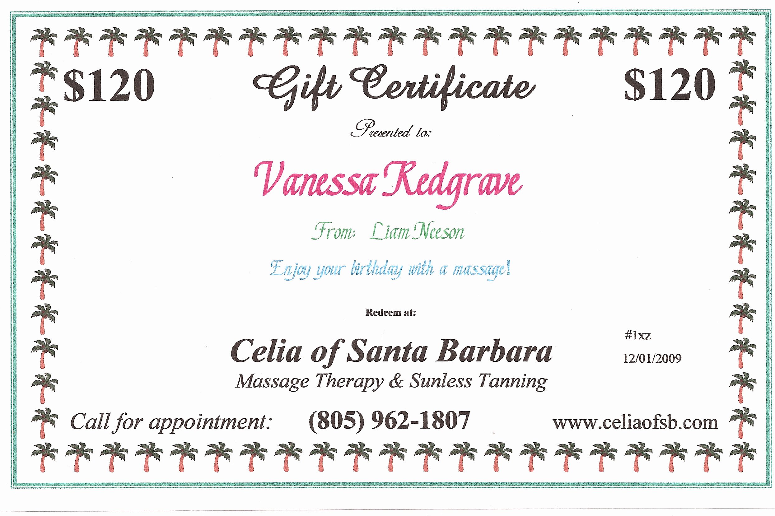 Wording for Gift Certificates New Massage Gift Certificates Santa Barbara Massage Santa