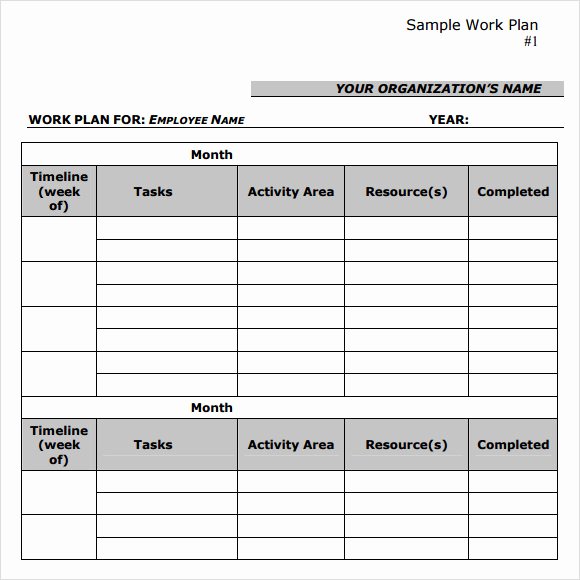 Work Plan Template Excel Best Of Doc Sample Work Plan – Work Plan Template 12