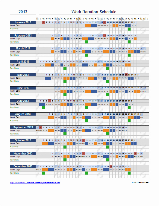 Work Plan Template Excel Elegant Free Rotation Schedule Template
