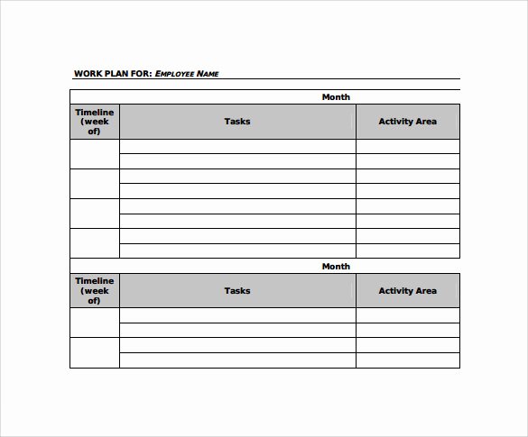 Work Plan Template Word Best Of Work Plan Template 17 Download Free Documents for Word