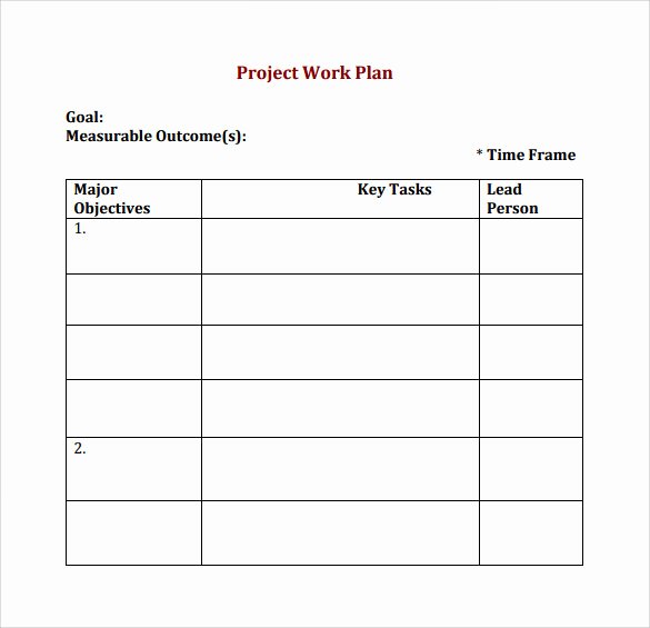 Work Plan Template Word Fresh Work Plan Template 20 Download Free Documents for Word
