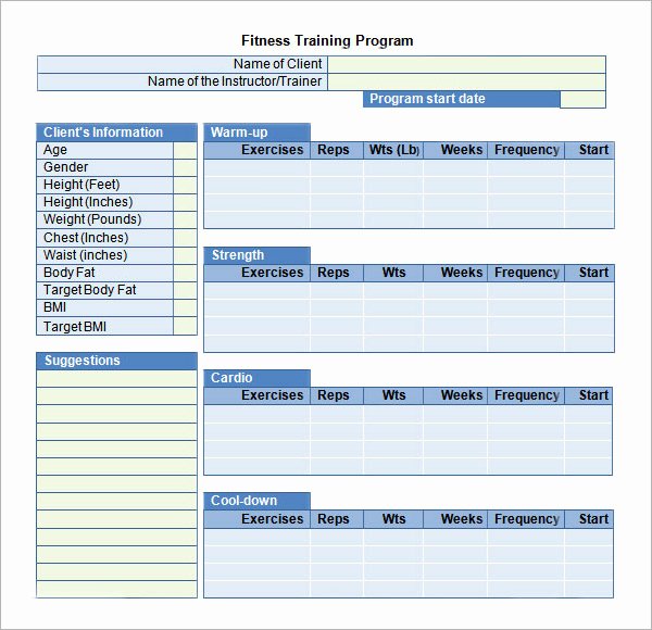 Workout Plan Template Word Best Of Training Plan Template 20 Download Free Documents In