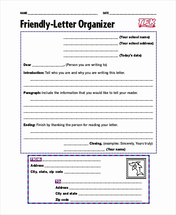 Writing A Personal Letter format Best Of 12 Friendly Letter format Free Sample Example format